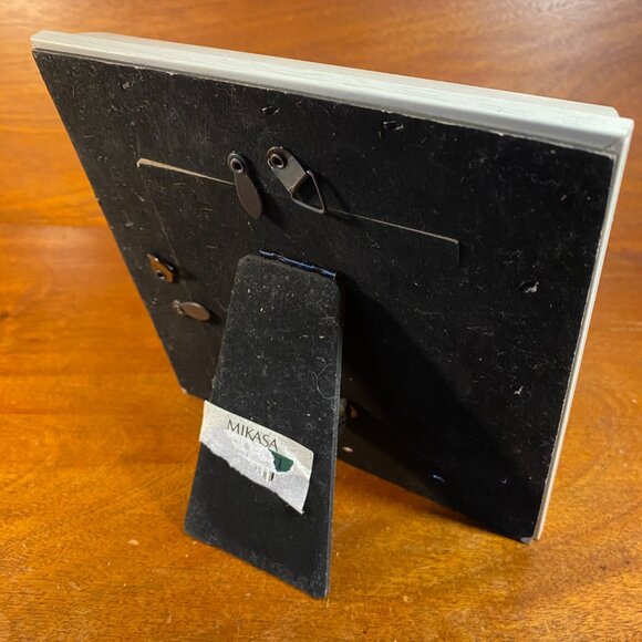 Mikasa 4x4" White Wood & Mirrored Glass Picture Frame Home Accents - Picture 6 of 8